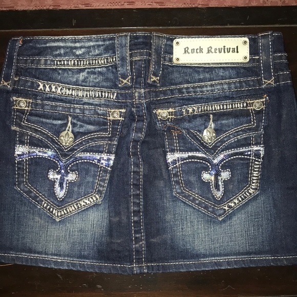 Rock Revival Denim skirt. Worn once. - Picture 2 of 5